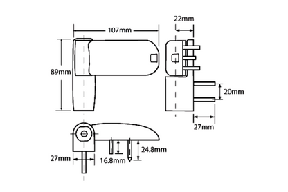 ASEC Adjustable Flag Hinge For UPVC Doors