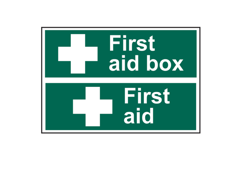 ASEC First Aid Box Sign 300mm x 200mm