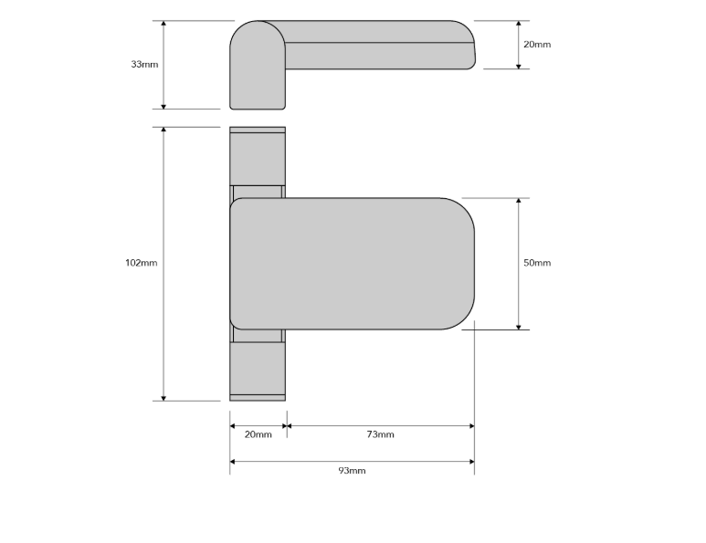YALE / Paddock / Welsecure 3D Flag Hinge