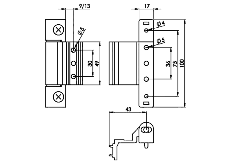 YALE Paddock UPVC Adjustable Neon Single Rebate Hinge
