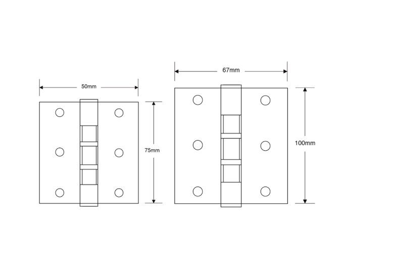 ASEC Double Steel Washer Hinge