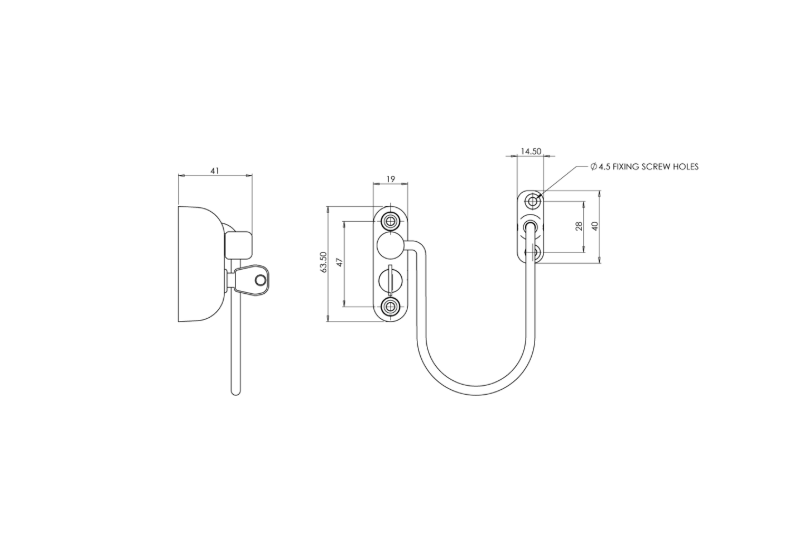 JACKLOC Pro-5 Lockable Cable Window Lock