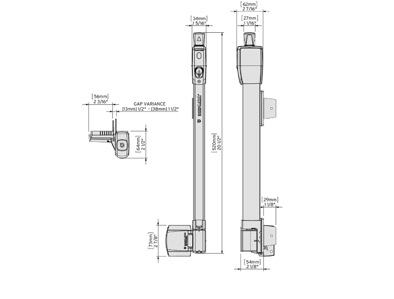 D&D Lockable Top Pull MagnaLatch Series 3 Gate Latch