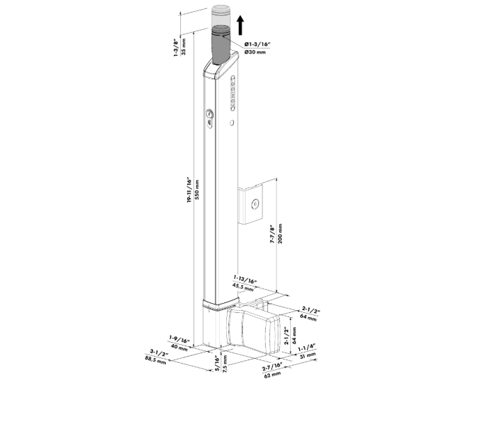 LOCINOX Fortima QF Magnetic Gate Catch For Single Gates