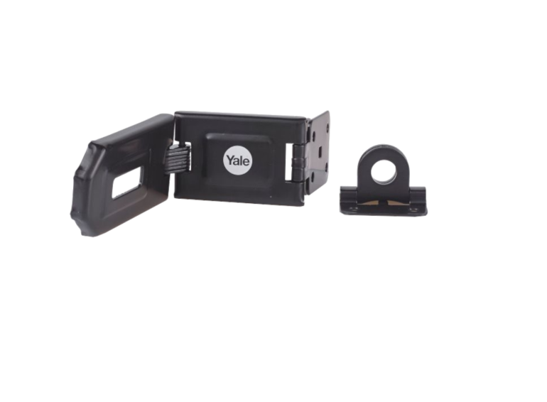 YALE Steel Hardened Steel Hasp & Weatherproof Steel Padlock
