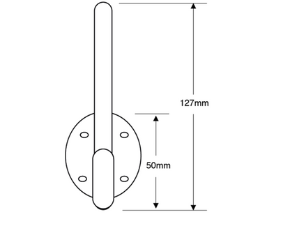 ASEC 127mm Oval Hat & Coat Hook