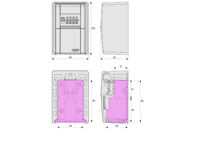 ABUS 787 Big LED Dial Wall Mounting Key Garage