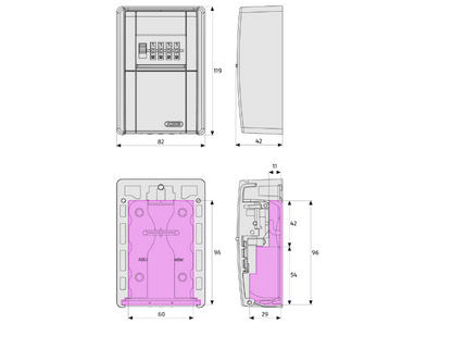 ABUS 787 LED Dial Wall Mounting Key Garage