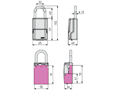 ABUS Keygarage Mini 737 Combination Key Safe With Shackle