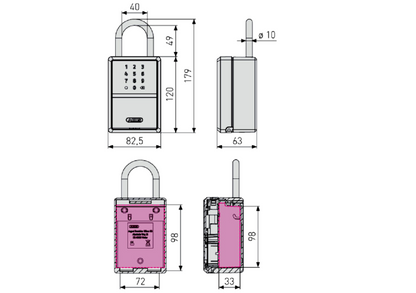 ABUS Keygarage One 797 Smart Bluetooth Key Safe With Shackle