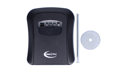 ASEC VITAL 4 Wheel Combination Key Safe Black