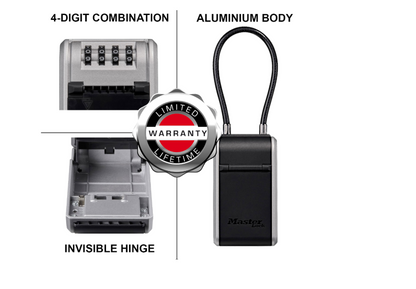 MASTER LOCK 5482EURD Portable Combination Key Box With Cable Shackle