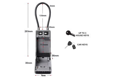 MASTER LOCK 5482EURD Portable Combination Key Box With Cable Shackle