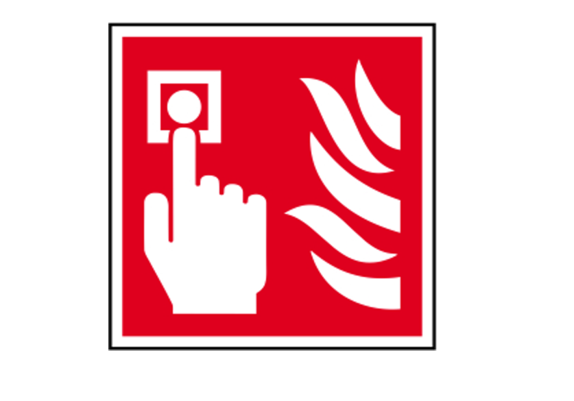 ASEC Fire Alarm Call Point Sign 100mm x 100mm