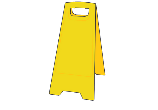 ASEC Heavy Duty Yellow `A` Board 60cm