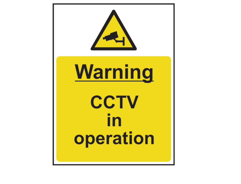 ASEC `Warning: CCTV In Operation` Sign 300mm x 400mm