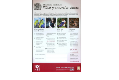 ASEC HSE01 Health & Safety Poster 800mm x 600mm PVC Sign