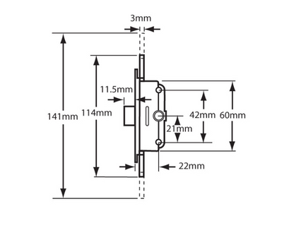 Saracen Window Gearbox 22mm