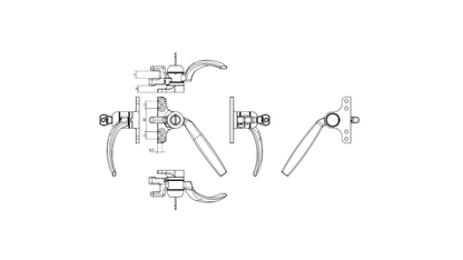 B158 Key Locking Window Handle