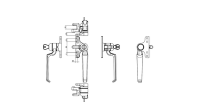 B195 Key Locking Window Handle
