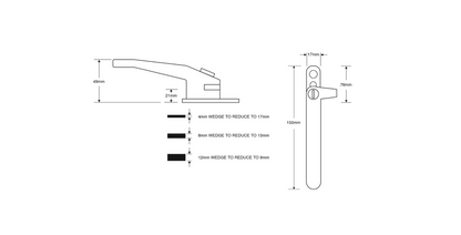 Adjustable Cockspur Handle Kit (9mm - 21mm)