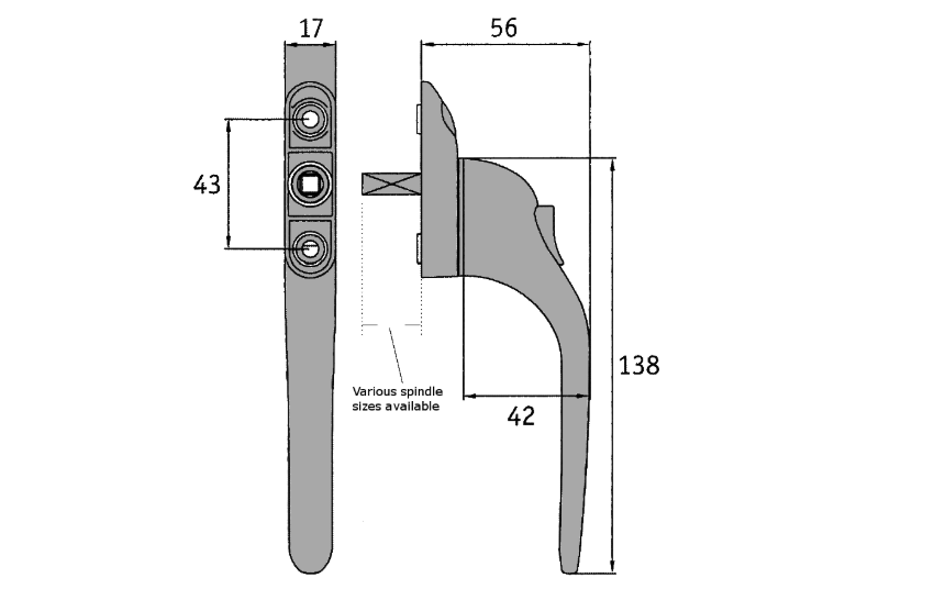 Espag Inline Handle With Spindle