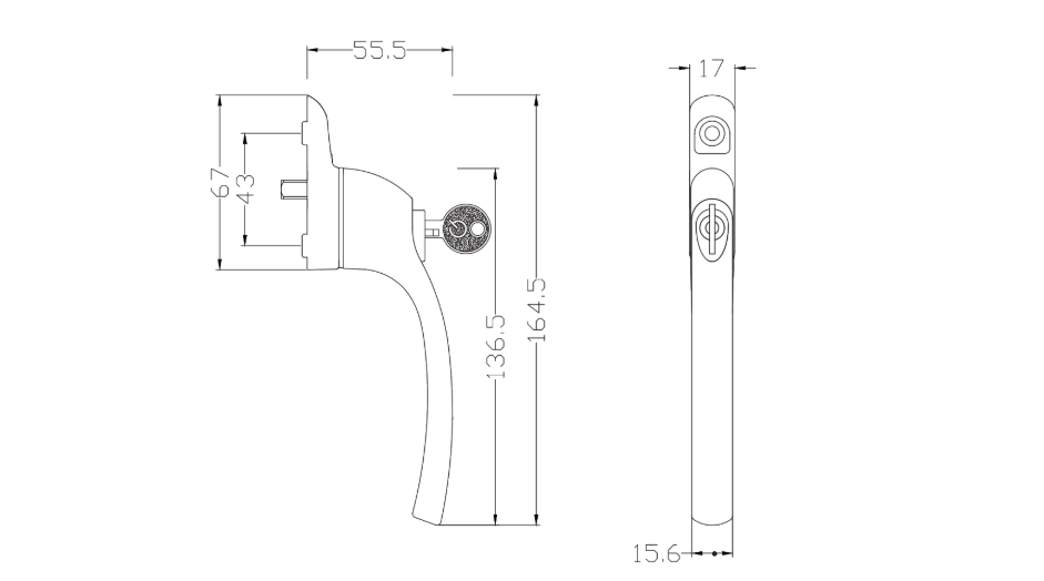 Alpha Inline Espag Handle
