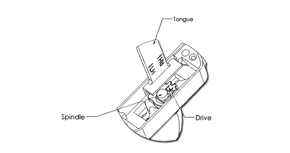 Odyssey Offset 48mm Tongue Drive Window Handle
