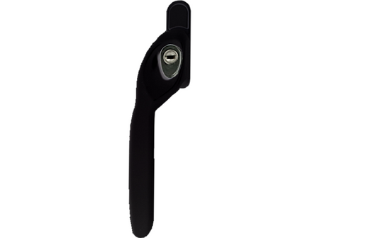 Overture E II Locking Espag Window Handle Offset Handed
