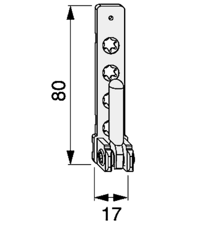 TBT Pivot Post 52483 With 3mm Positioning Pin To Suit UPVC