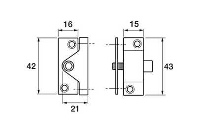 8K118 Casement Window Lock - 4 Pack