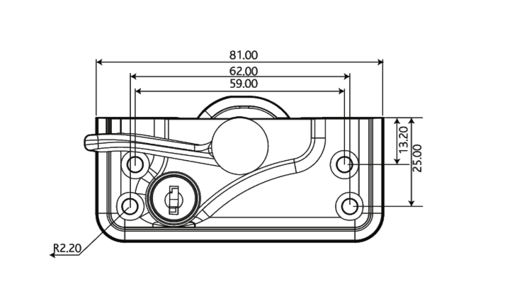 High Security Architectural Lever Pivot Lock