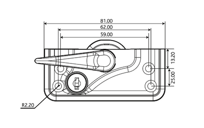 Standard Classic Lever Pivot Lock