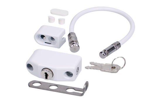 230mm Adaptable Locking Window Restrictor 100Kg Load Force M1
