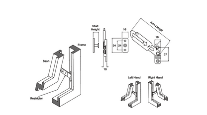 Concealed Locking Extended Restrictor Kit