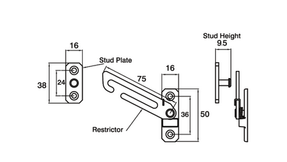 Short Arm Concealed Restrictor Kit