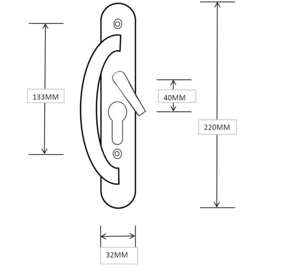 Replacement Patio Handle To Suit Schlegel