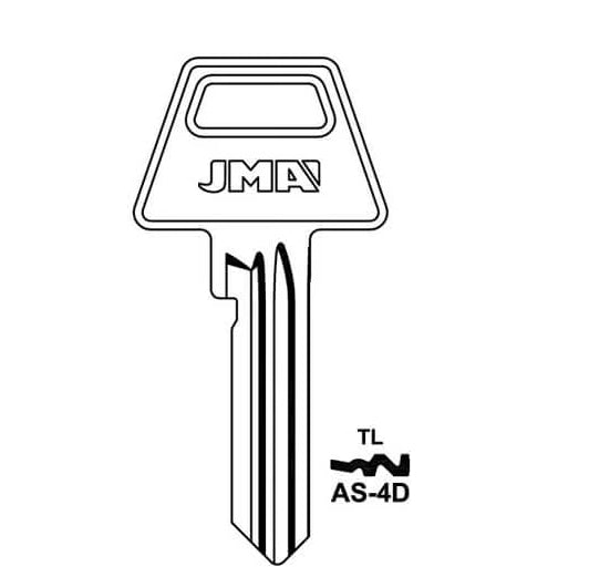 AS-4D Cylinder Key Blank
