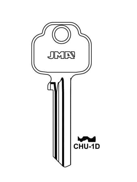 CHU-1D 6 Pin Cylinder Key Blank