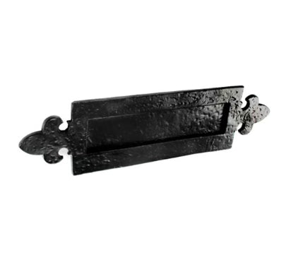 Antique Black Letterplate With Decorative Design 14" x 4"