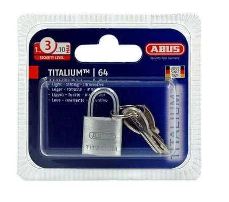 64TI Titalium 20mm Open Shackle Padlock