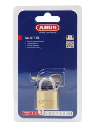 55 Series 30mm Open Shackle Brass Padlock