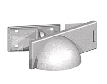Galvanised Padlock Protector (Left Hand)