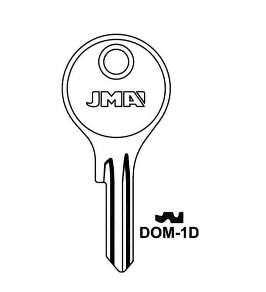 DOM-1D Cylinder Key Blank