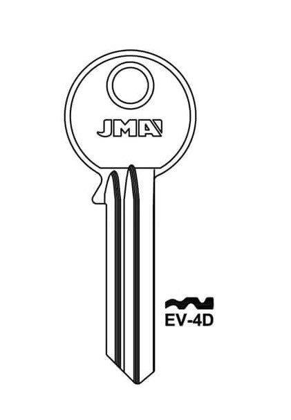 EV-4D Cylinder Key Blank