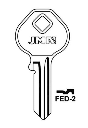 FED-2 Cylinder Key Blank