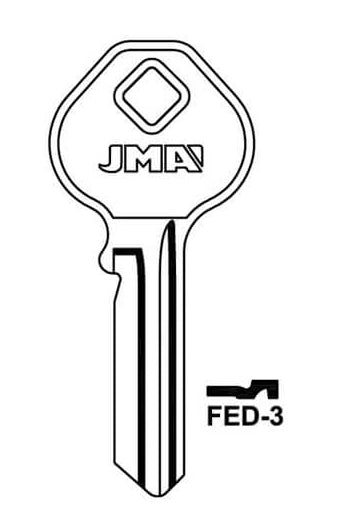 FED-3 Cylinder Key Blank