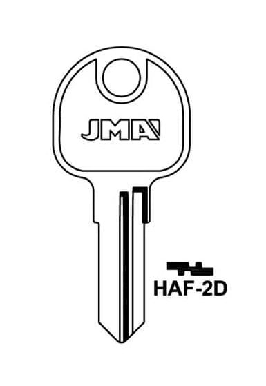 HAF-2D Cylinder Key Blank