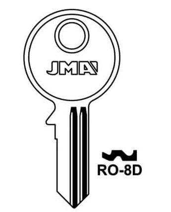 RO-8D Cylinder Key Blank