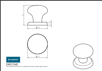 Centre Door Knob